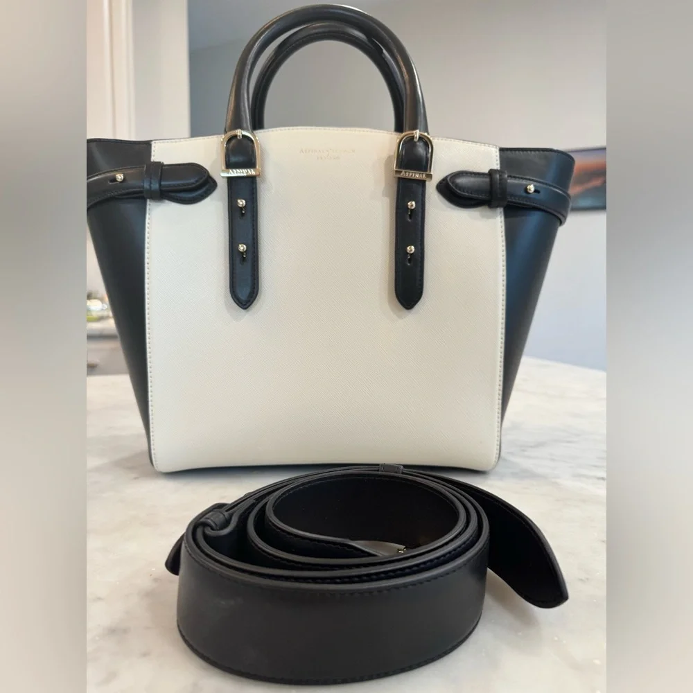 NWOT Aspinal of London Marylebone medium tote bag with optional strap - Picture 5 of 8